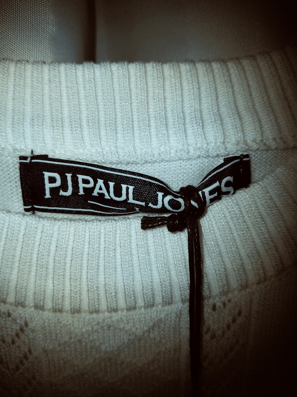 NWT Sz L PJ Paul Jones Textured Cable Knit CrewNeck CREAM Sweater Lightweight - Picture 2 of 12